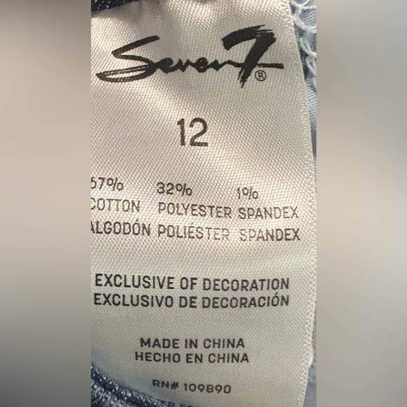 Seven7 Dark Blue Women's Skinny Jeans. NWT size 12 - Picture 6 of 6